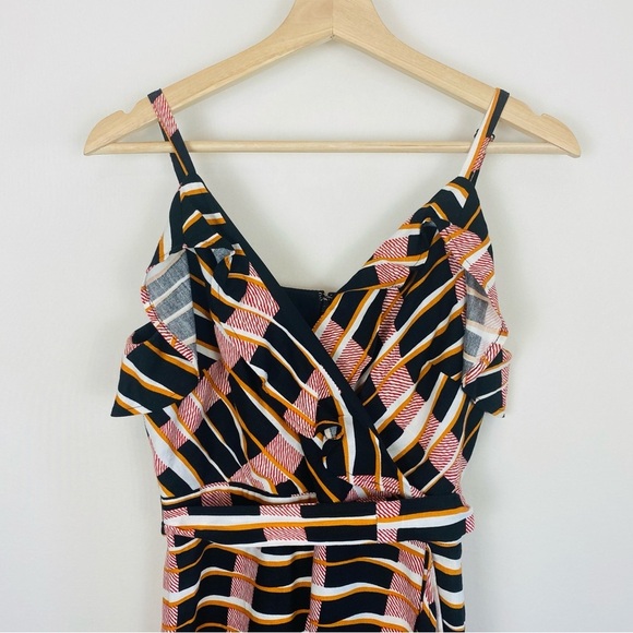 Ann Taylor Linen Patterned Wrap Dress Size 4P - Picture 3 of 13